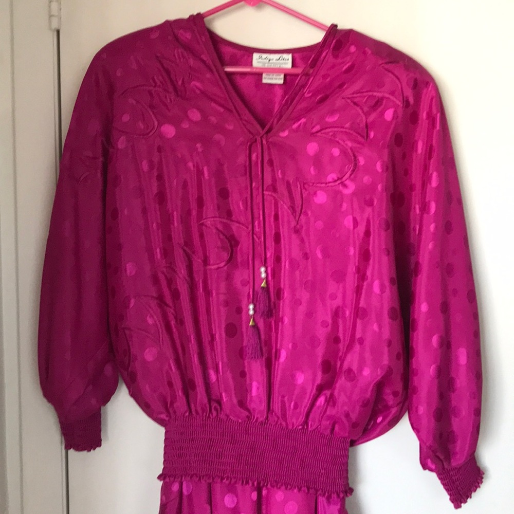 Indigo Lites 2pc dress. Vintage. Polyester